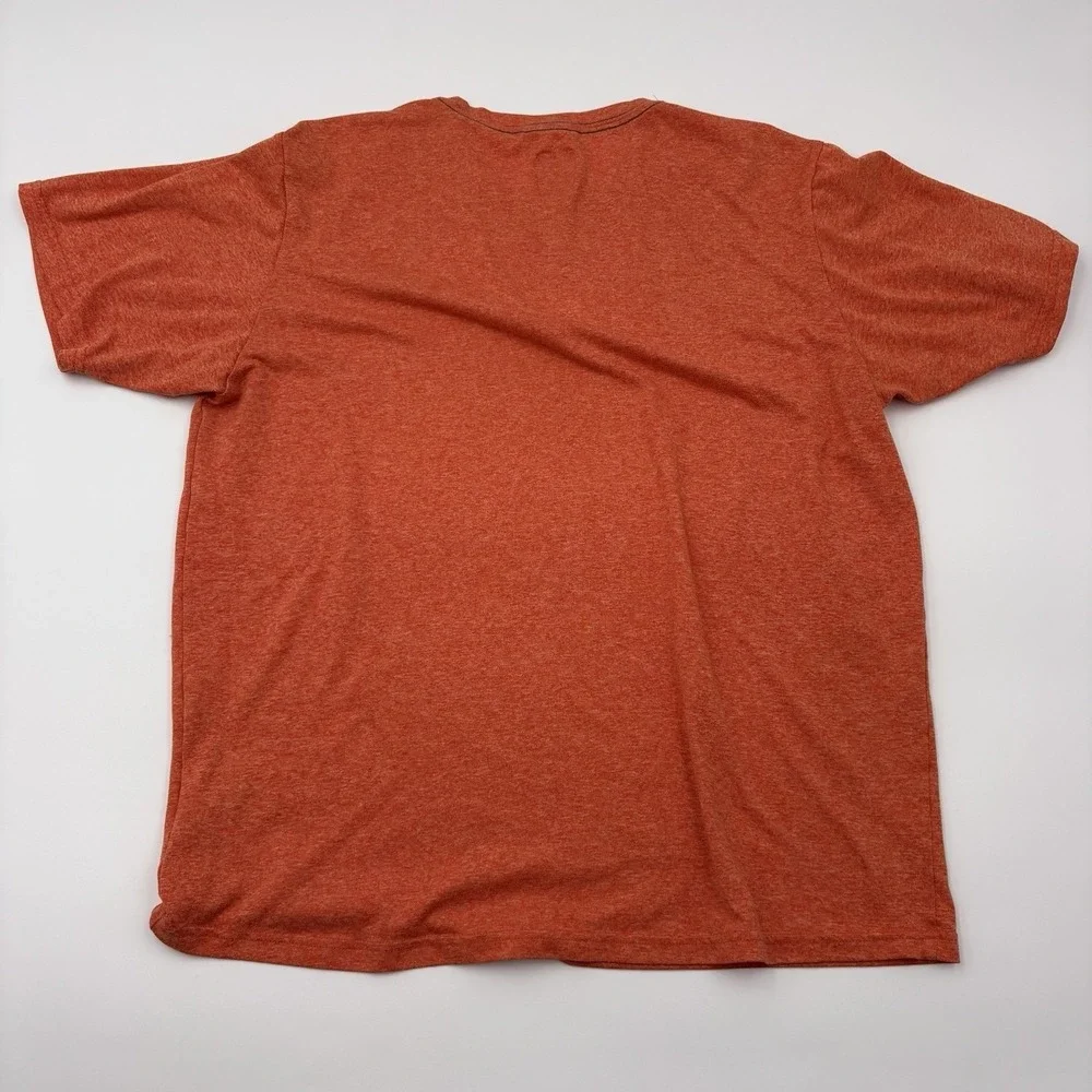 The North Face Men M Orange Polyester Performance Crew Neck Short Sleeve T-Shirt